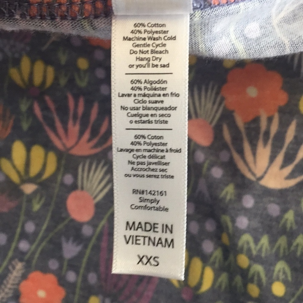 XXS LuLaRoe Classic T Shirt A01 1660 - Picture 5 of 5
